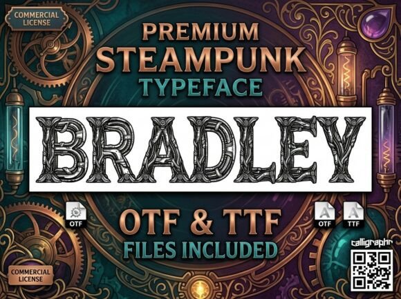 Bradley Font: A Decorative Typeface for Bold Visual Statements