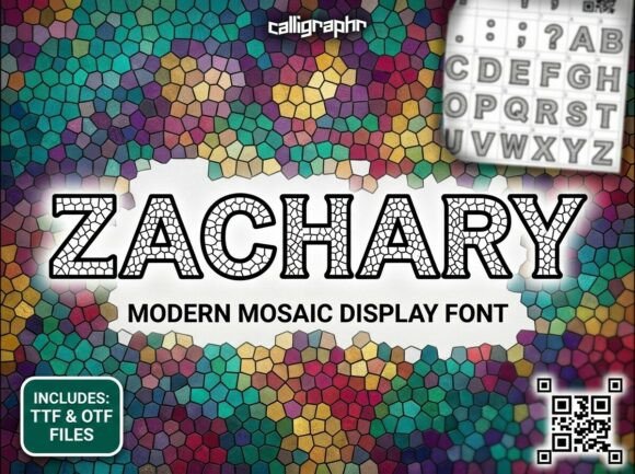 Zachary: A Modern Display Font with a Stained Glass Soul