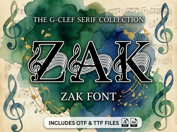 Zak: A Display Font with a Melodic Soul